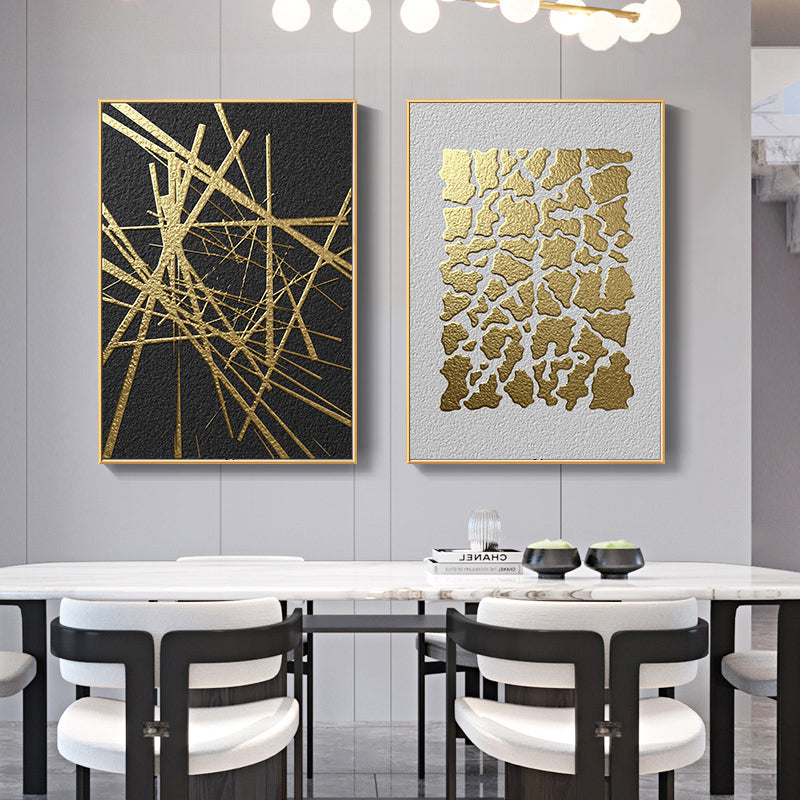 Geometric Black&Gold Canvas Poster