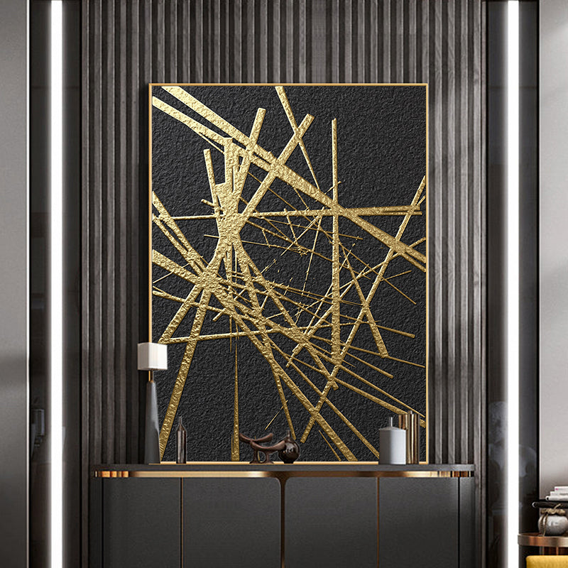 Geometric Black&Gold Canvas Poster